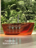Household transparent resin Jacuzzi Smart bubble surfing Double Internet celebrity bath 2
