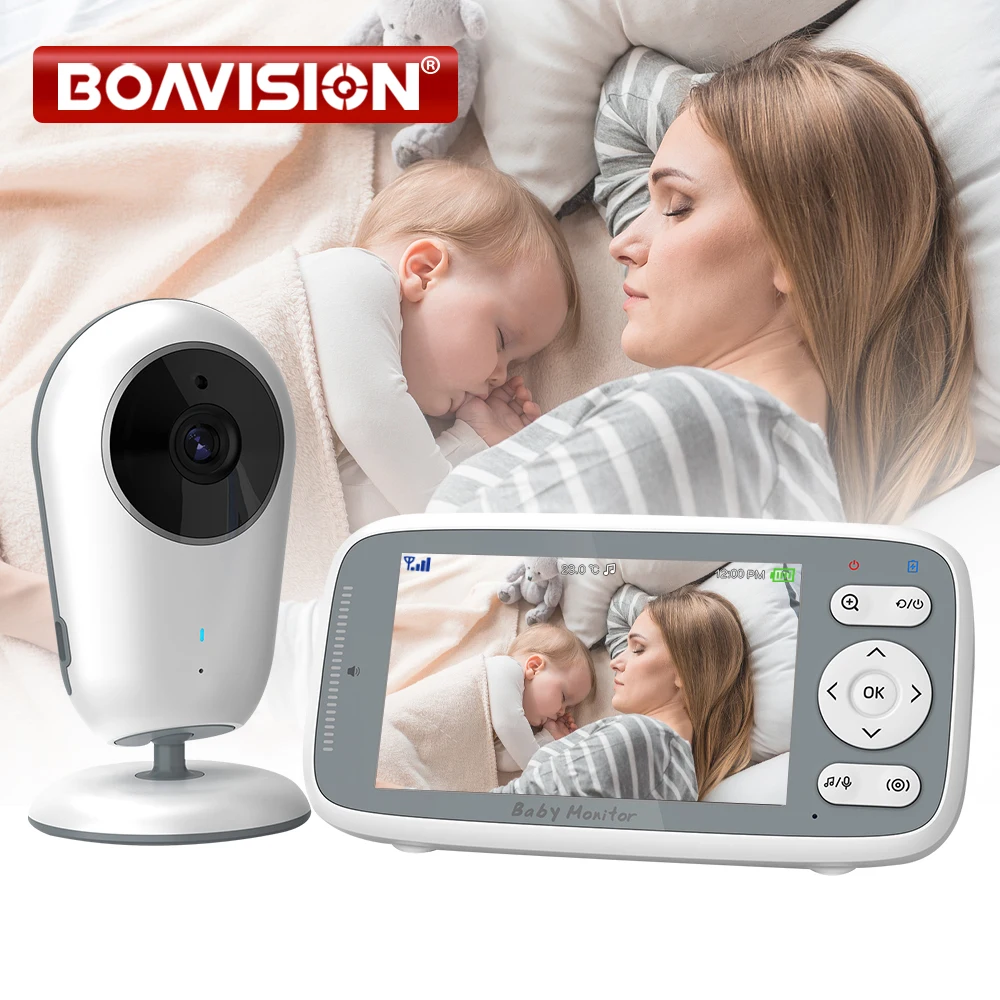 Video Baby Monitor, Videocamera 2,4 Pollici 100‑240 V Interfono a 2 Vie per la Casa (Spina UE