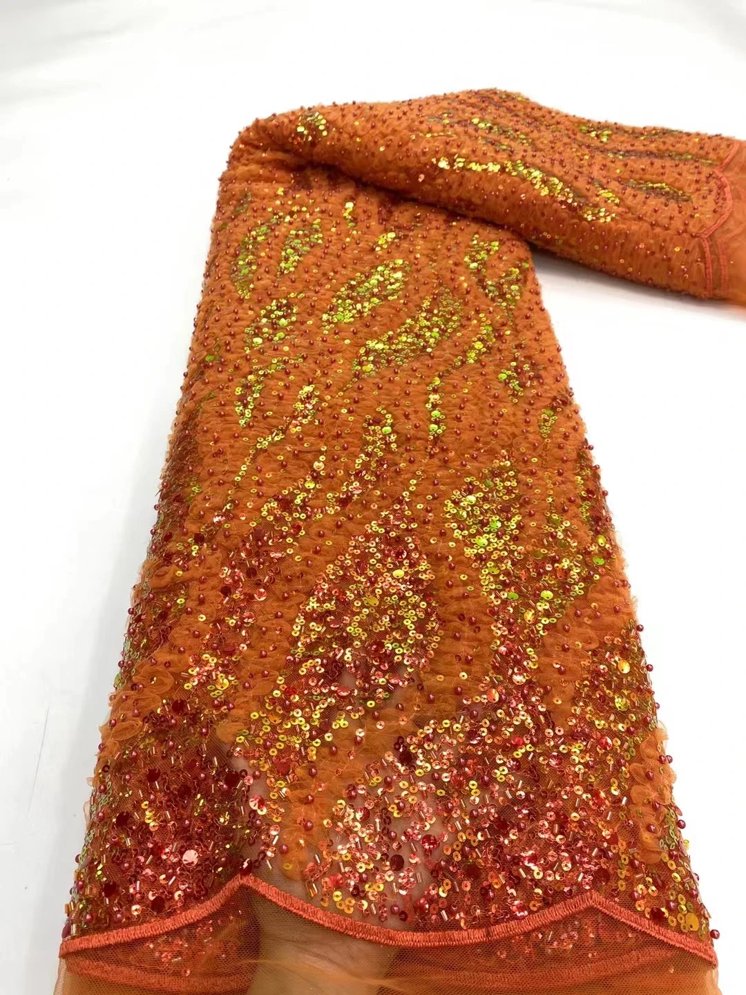 

Французская Тюлевая панорамная Цветочная кружевная вышитая ткань с бусинами, блестящее вечернее платье из африканского кружева с блестками