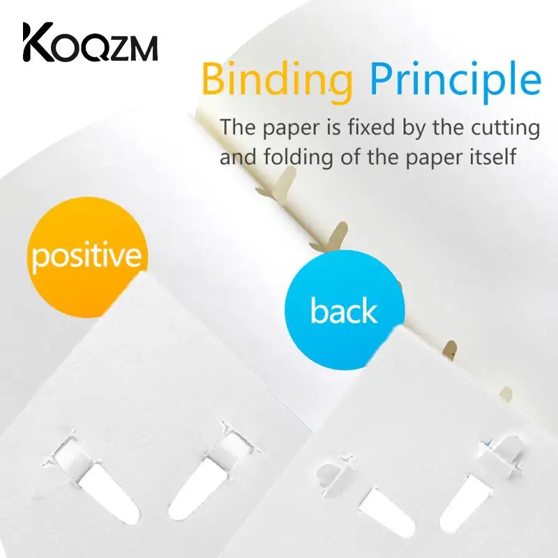 스테이플리스 스테이플러, 책 종이 스테이플링 스테이플러, 미니 휴대용 스테이플 없음, 학교 사무용품, 무작위 색상, 1PC