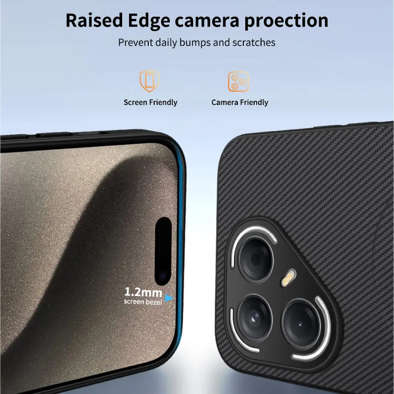 Premium Protective Soft Silicone Carbon Fiber Magnetic Back Case Cover