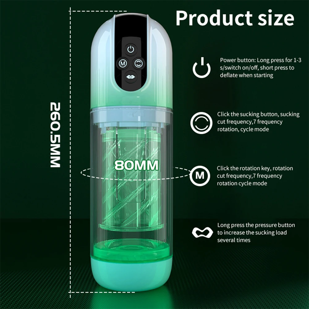 Masturbator, automatische männliche Tasse, rotierende Saugwat SPA, echte Muschi-Masturbationspumpe_voghion.com