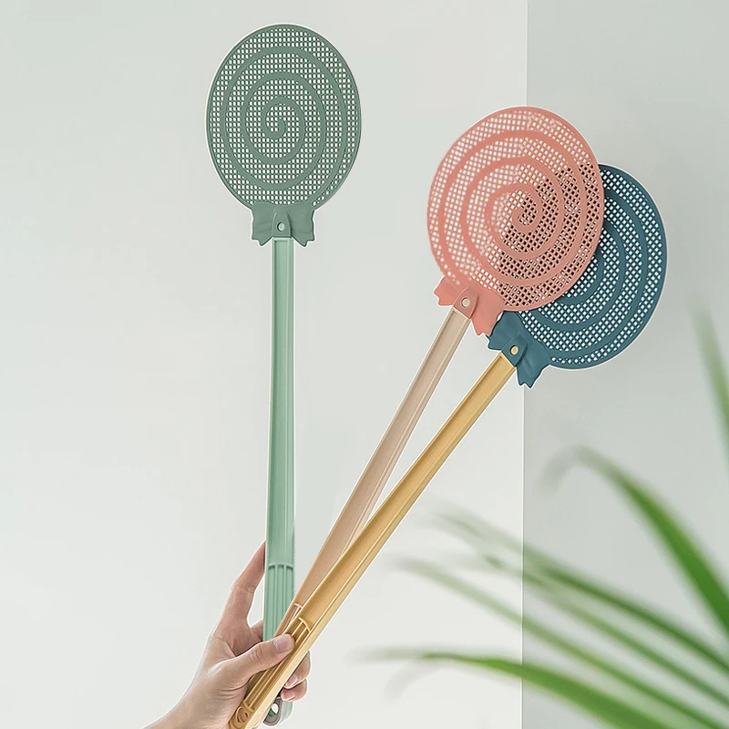 Fly Swatter Long Handle Fly Swatter Plastic Creative Mosquito Insect Control Flyswatter Insect Killer Matamoscas