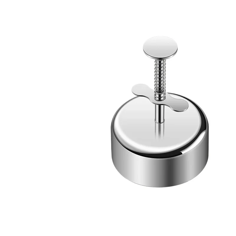 Burger Press Round Shape Stainless Steel Non-Stick Adjustable Hamburger Patty Maker Patty Making Mold Kitchen Tool