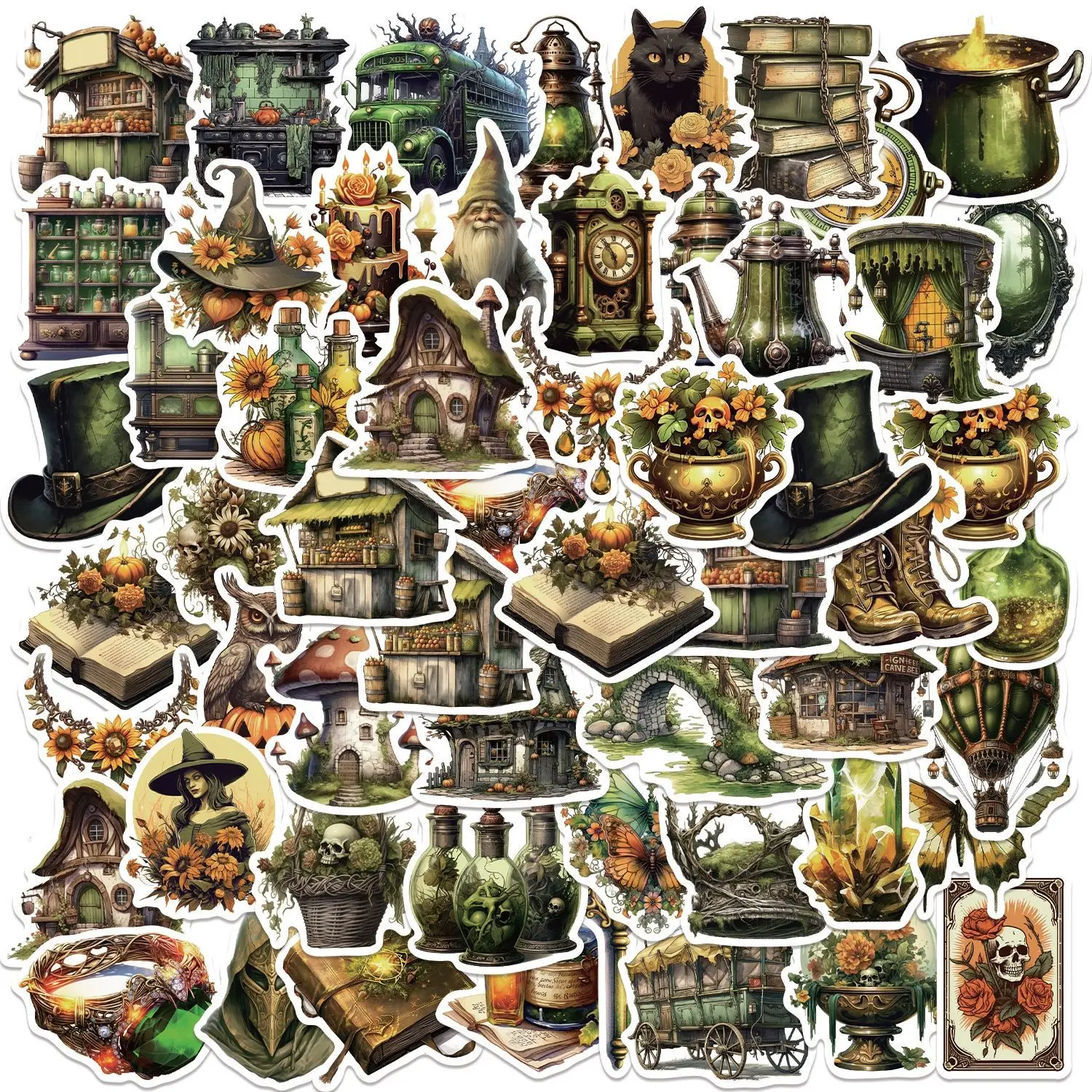 

10/30/50PCS Jungle Magic Graffiti Stickers Decorative Stationery Waterproof Scrapbooking DIY Diary Album Sticker Gift