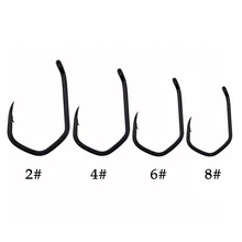 

10pcs Carp Fishing V-Curve Barbed Hooks Catfish Hook 2/4/6/8# High Carbon Steel Fishing Hook Fishing Tool Accessories Pesca