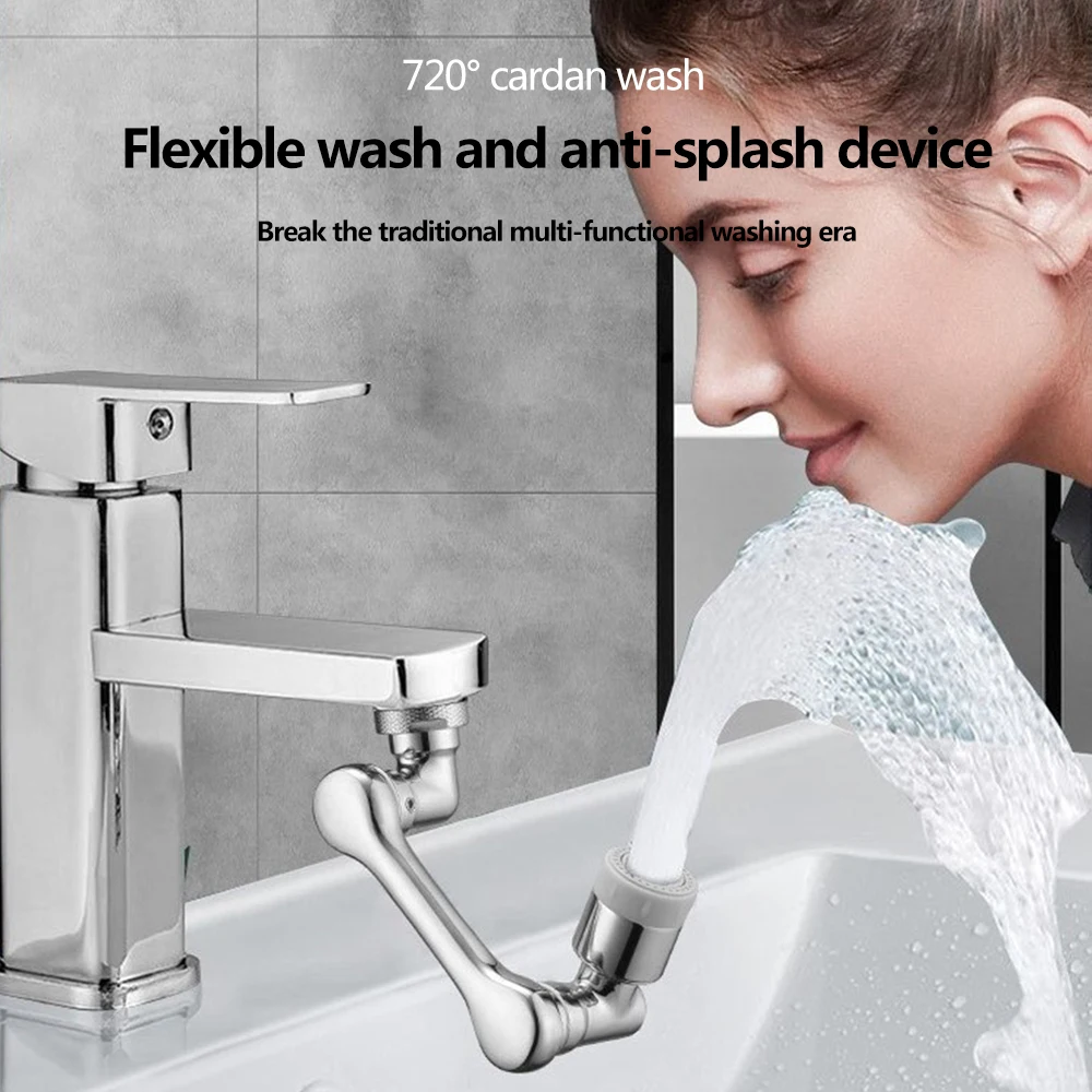 Faucet Aerator Faucet Extender Faucet Extension ABS plastic Universal 1080&deg; Swivel Robotic Arm Swivel Extension Faucet Aerator Kitchen Sink Faucet Extender 2Water Flow Mode