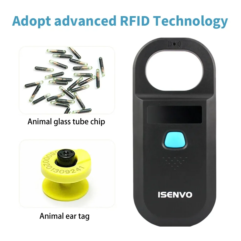 Pet ID 134.2Khz/125Khz Microchip Scanner Universal Animal Chip RFID Reader
