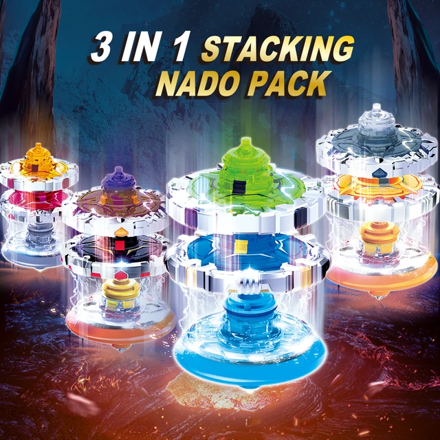 Infinity Nado 5 3-in-1 Stacking Nado Pack Fiery Dragon toupie Gyroscope  Spinning Tops БейБлэйд