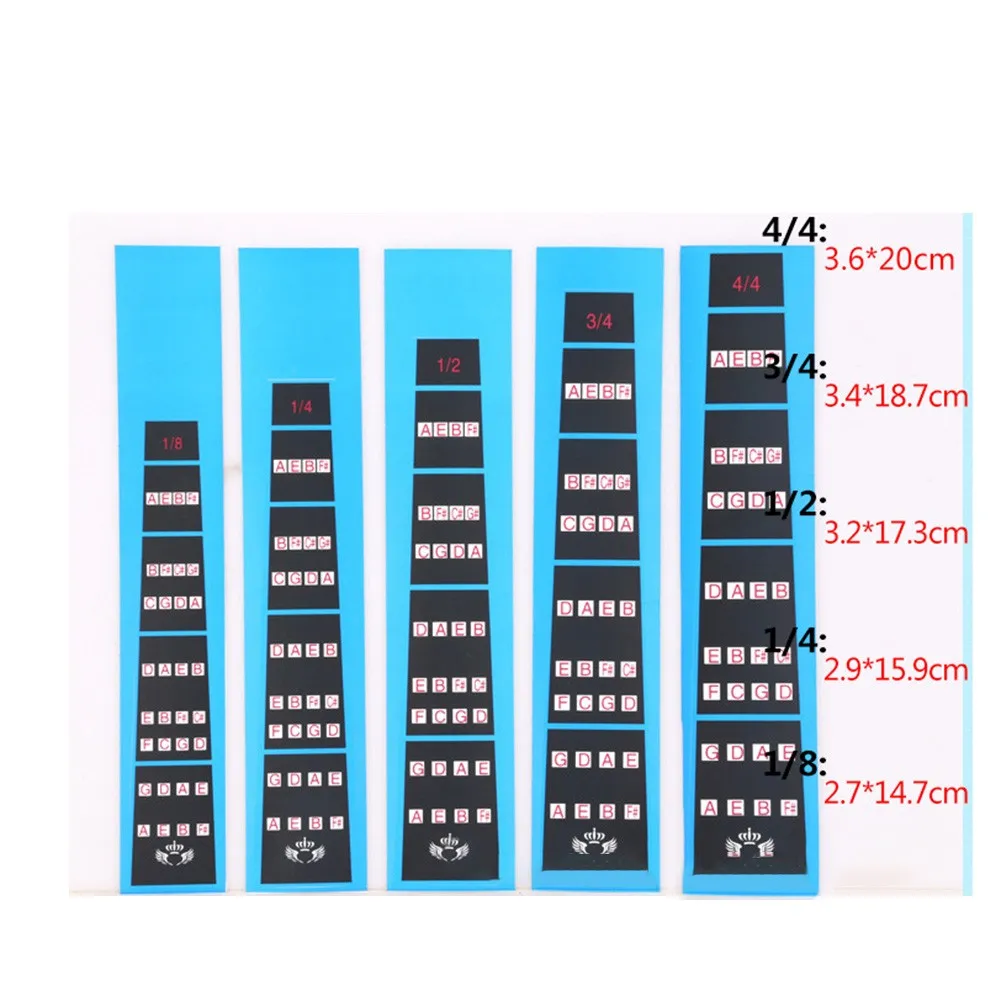 

Aid Violin Fingerboard Sticker Beginners Violin 1/8-4/4 Accessory Fingerboard Intonation Learning Marker Stickers