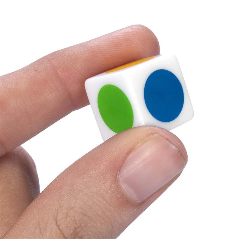 10/20/50 Pieces 16mm Acrylic D6 Dice With Colorful Point And Right Angle Six Sided Cube Family Party Funny Table Games Parts game dice dice set acrylic dice