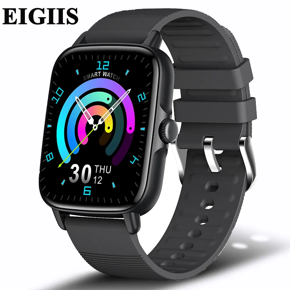 

EIGIIS Smart Watch Men Women Full touch Screen Sports Fitness watch Heart Rate Blood Pressure For iOS Android Smartwatch Men