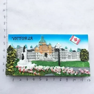 Magnete Frigorifero Victoria Vancouver Island Canada | Souvenir 3D Fatto A Mano | Decorazione Casa E Cucina In Resina 7,7x5 Cm