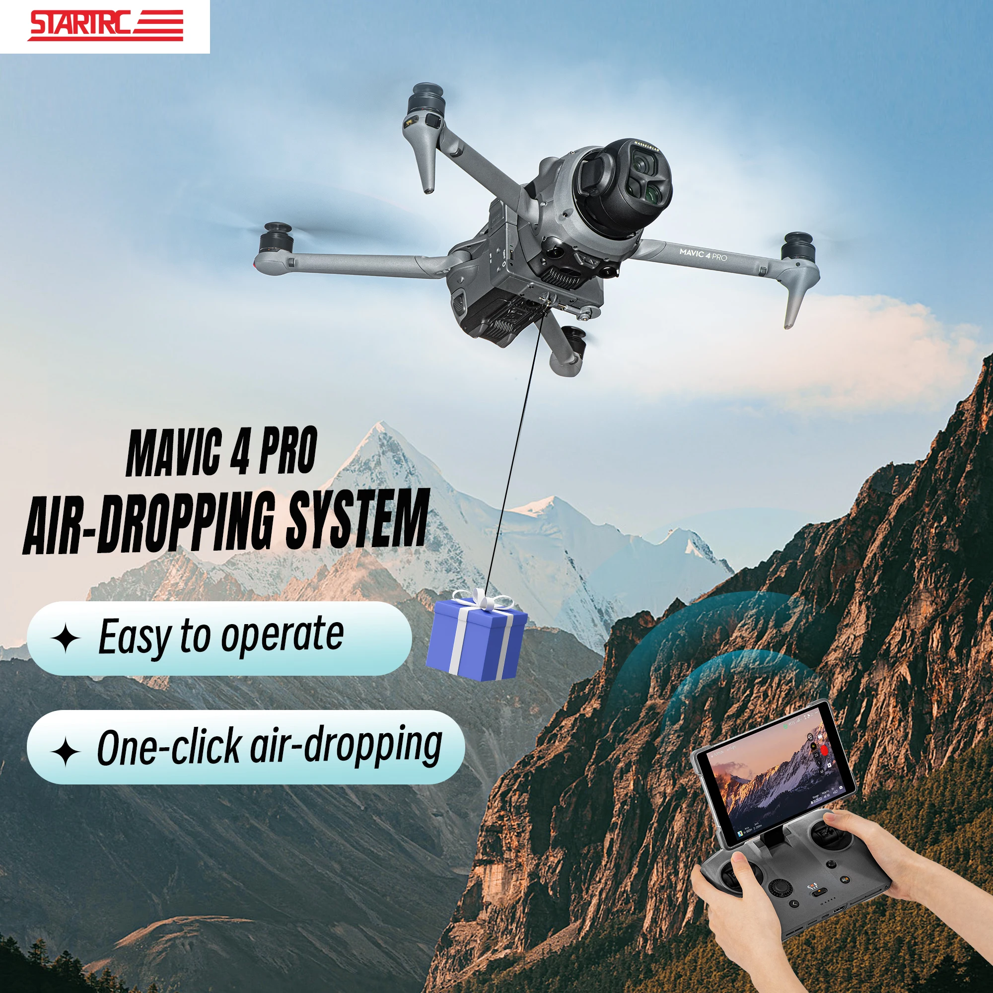 Système de largage aérien 12KM pour DJI Mavic 4 Pro