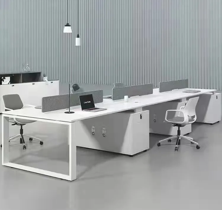 Latest Design Modern Furniture Desk White Cheap Computer Funky Office Workstation Furniture