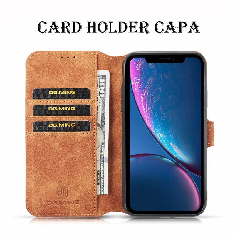 

Leather Case for iphone 14Pro XS Max X XR Case Flip Wallet Back Covers for iphone 13 14 Plus Case Card Holder Magnetic Coque