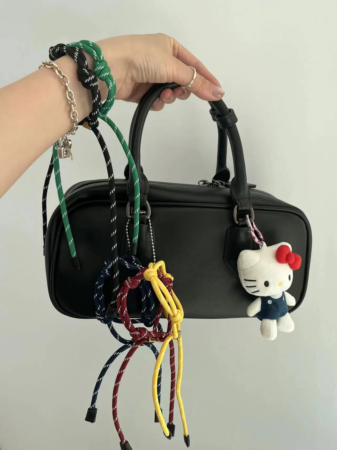 Simple personality macaroon nylon rope braided bracelet