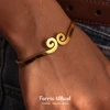 Wukong Gold Plated Bangle Bracelet For Women Stainless Steel Ethnic Waterproof Luxury Charm Couple Jewelry Gift 1