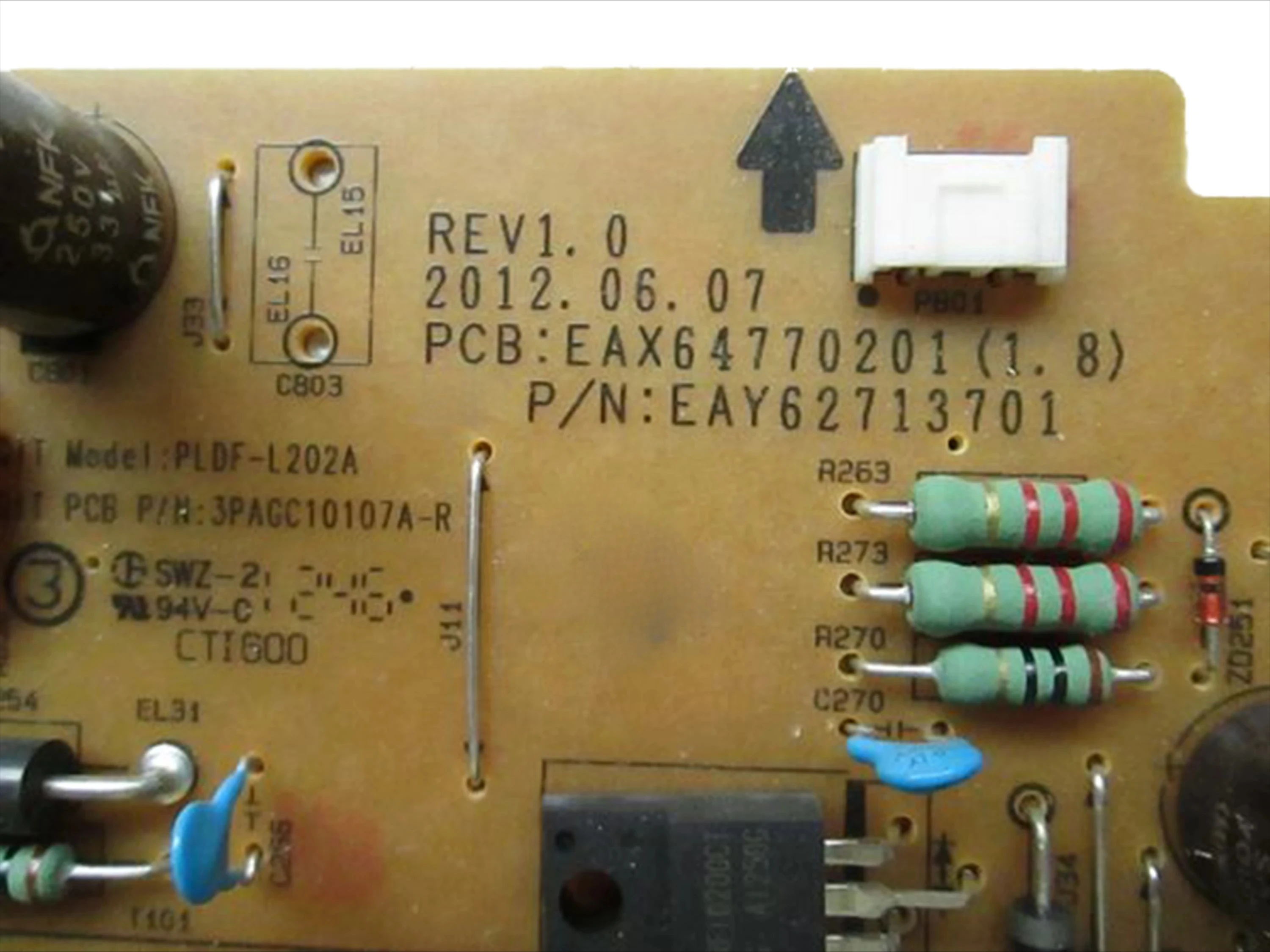 Power Supply Board EAX64770201 / EAY62713701 - Replacement For LG 42LM3450, 42LM3150 TVs
