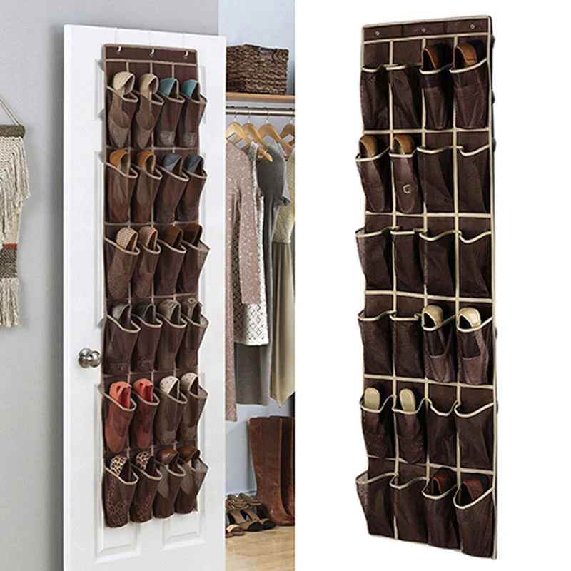 Organizador colgante para puerta de zapatos con 24 bolsillos, organizador pared, soporte armario, caja de zapatos, estante para zapatos, estante para ropa| | - AliExpress