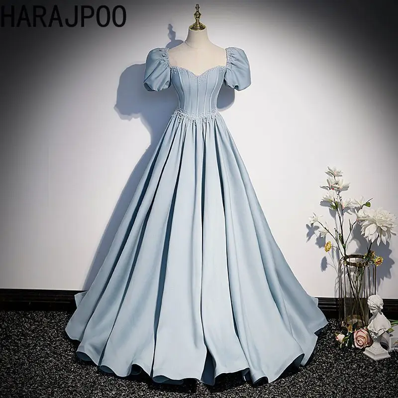 

Модное французское вечернее платье Harajpoo, новинка сезона весна-осень 2024 года, элегантное роскошное банкетное женское длинное платье