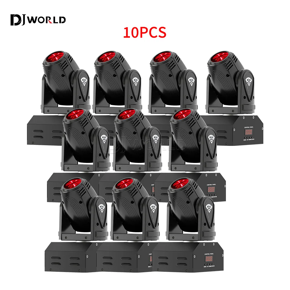 

10PCS 10W Mini LED Spot Beam Moving Head Light RGBW 4In1 DMX512 Stage Light Effect Stroboscope For Live Show DJ Nightclub Party