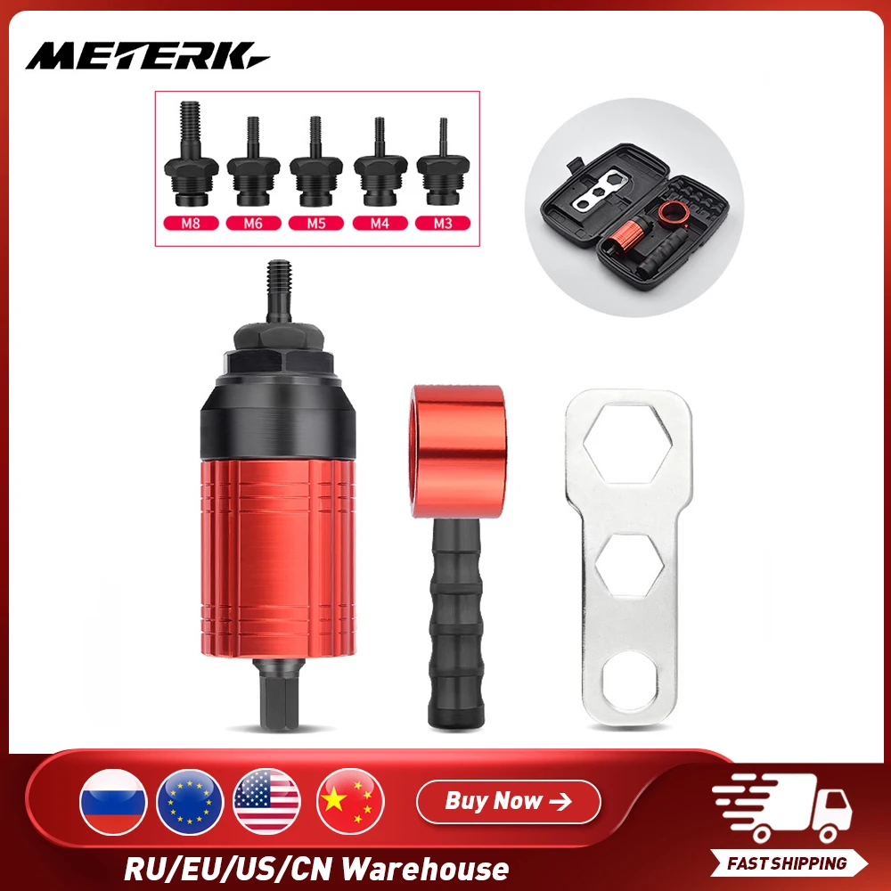 Detachable Manual Electric Rivet Nut Tool Conversion Accessories Hand Rivet Nut Tool Pneumatic Machine with Storage Box
