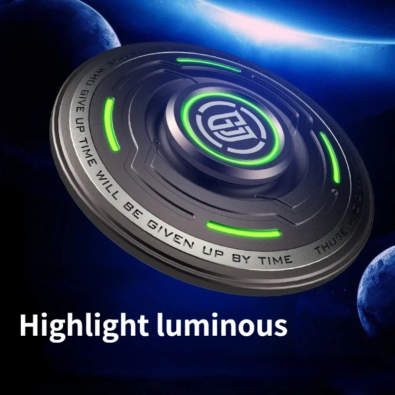 ADJUDICATION Fidget Spinner Metal Alloy Luminous Long Lasting Fingertip Gyro EDC Spinning Top Stress Relief Toys for Adults Kids 5