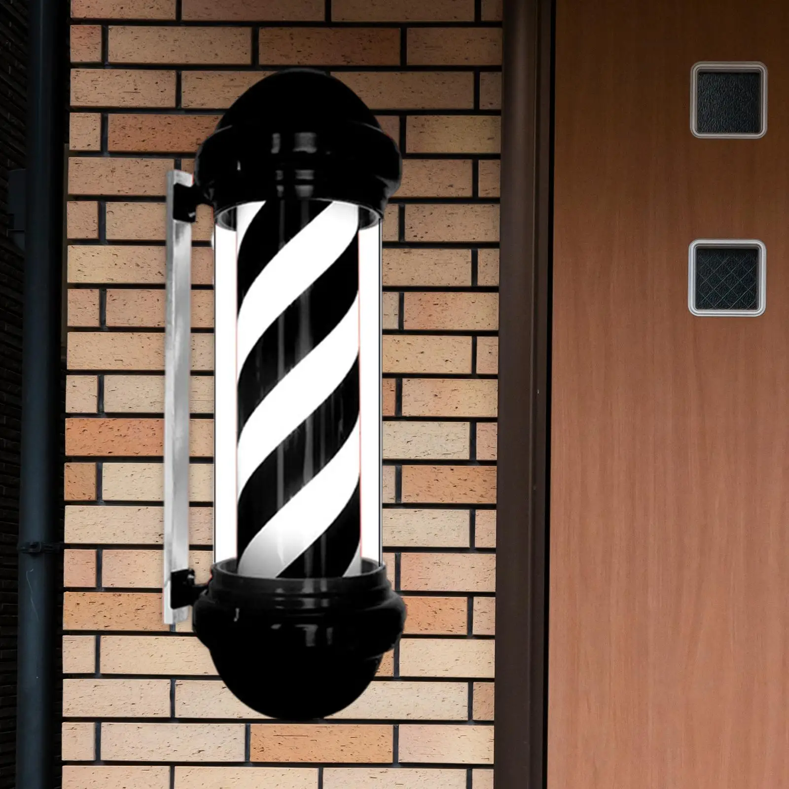 Barber Pole Light Decor Hair Salon Classic Outdoor Novità Lighting Rotante Led Barber Sign Strisce Rotanti Light Us Adapter