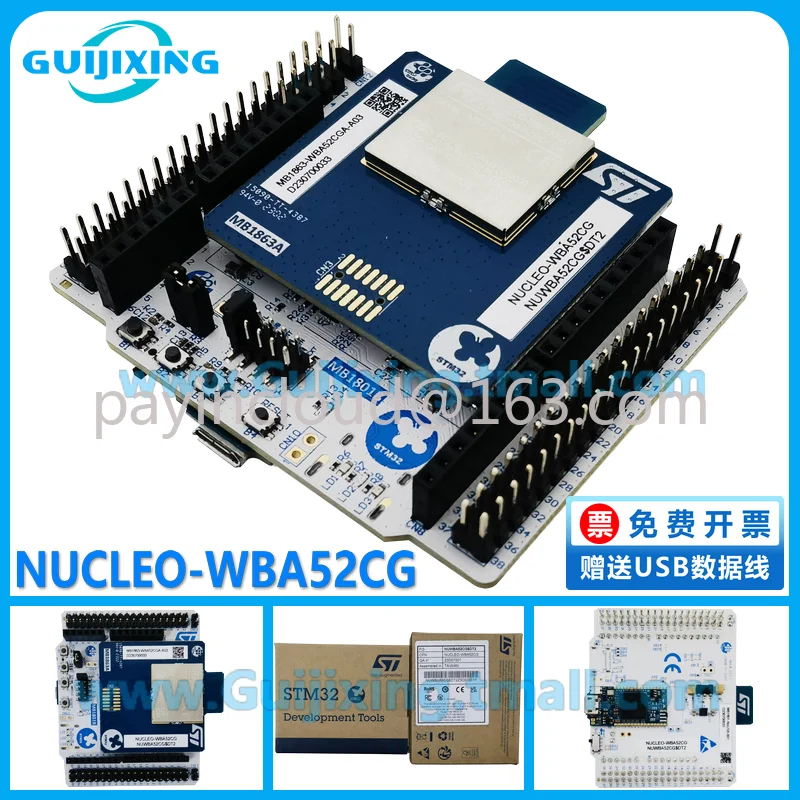 

NUCLEO-WBA52CG Stm32wba52 Bluetooth 5 Stm32wba52cgu6 MCU Evaluation Board