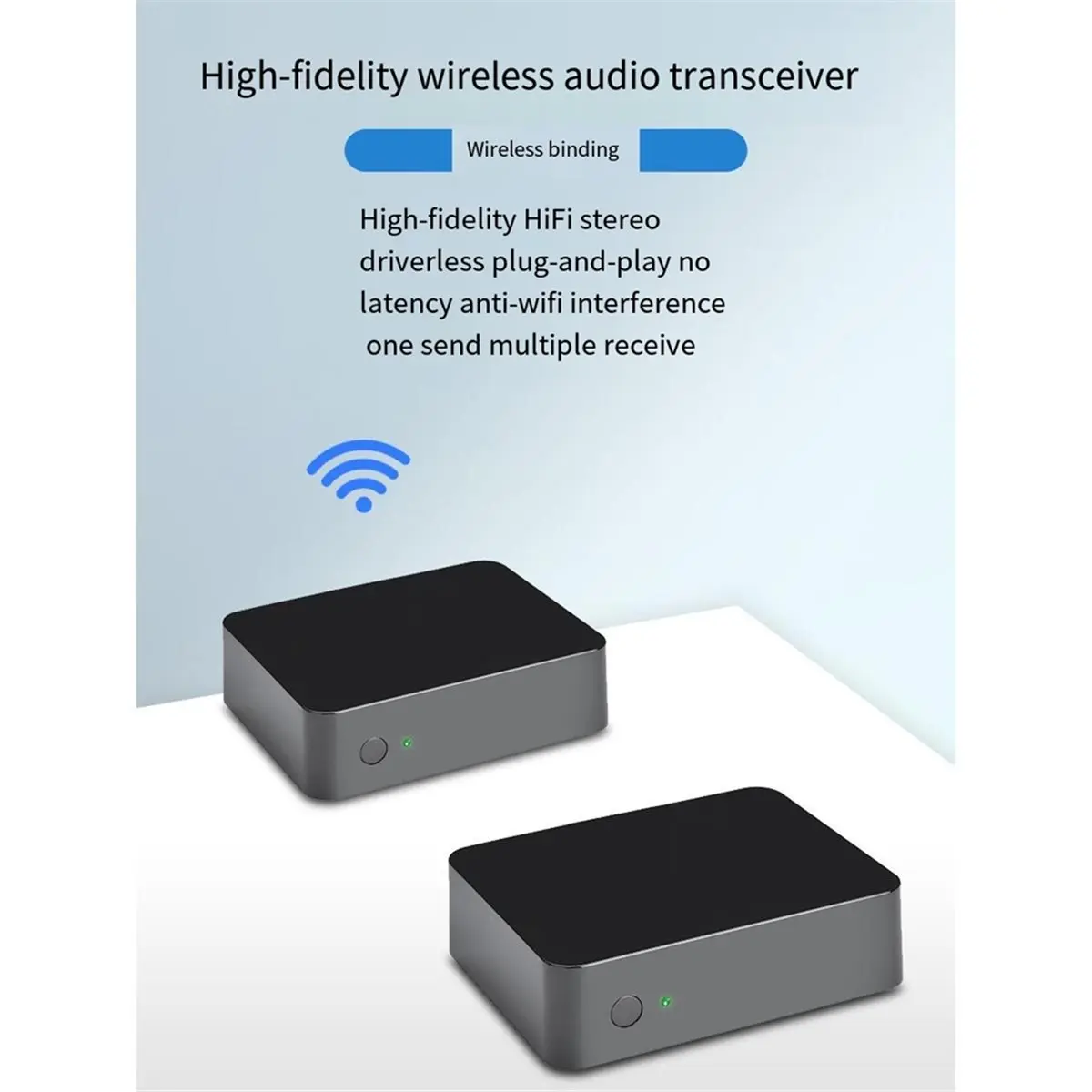 (A75T) UHF Hifi 디지털 무선 오디오 송신기 수신기 PC 전화용 무선 음악 트랜시버 사운드 카드 어댑터