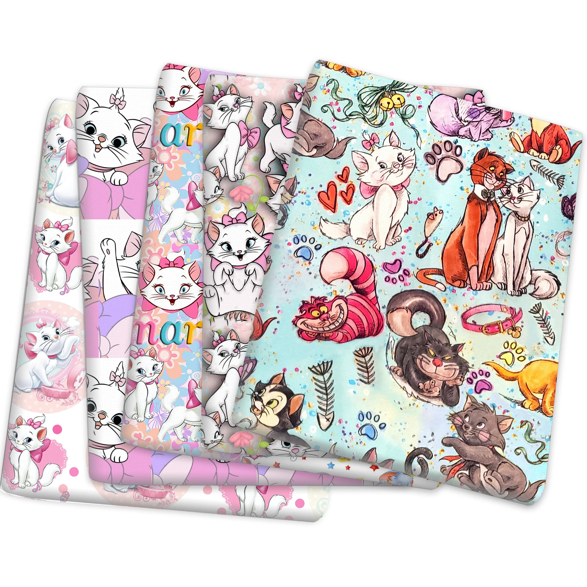 Disney Cat Marie 50*145cm tessuto di cotone poliestere cucito Quilting tessuto cucito materiale fai da te fatto a mano al metro