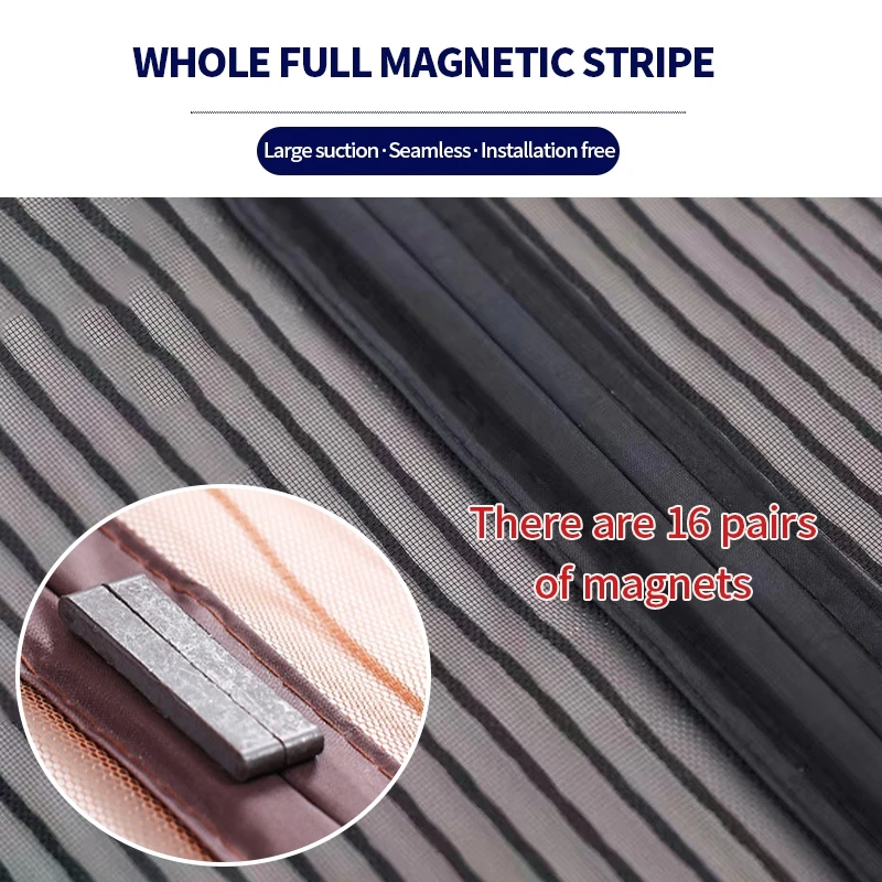 Magnetic Screen Door Curtain Anti Mosquito Door Curtain Magnetic Door Curtain Magnetic Suction Door Curtain Magnetic Anti-mosquito Side Door Opening Screens Kitchen Living Room Bedroom Summer Anti-mosquito Flies Mesh