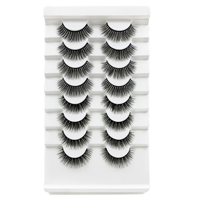5/8/10/20 Pairs 3D Mink Lashes Natural False Eyelashes Dramatic Fluffy Soft Wispy Volume Cross Reusable Fake Eyelash  MaKeup