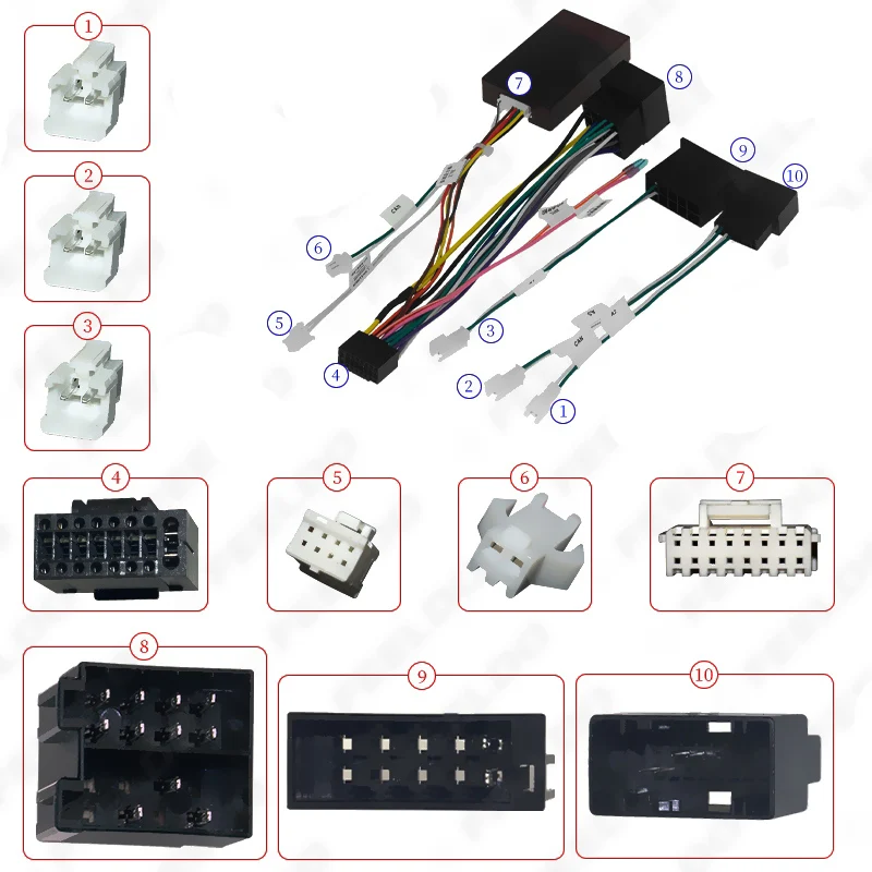 

For Mercedes-Benz W209(02-06)/W203(01-04) Stereo Installation Car 16pin Audio Wiring Harness Adapter With Canbus Box