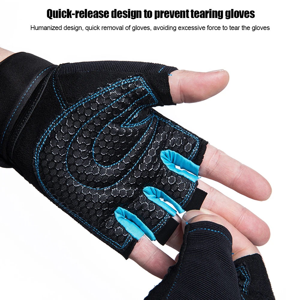 Gym Gloves Fitness Weight Lifting Gloves Body Building Training Sports Exercise Cycling Sport Workout Glove for Men Women M/L/XL 2