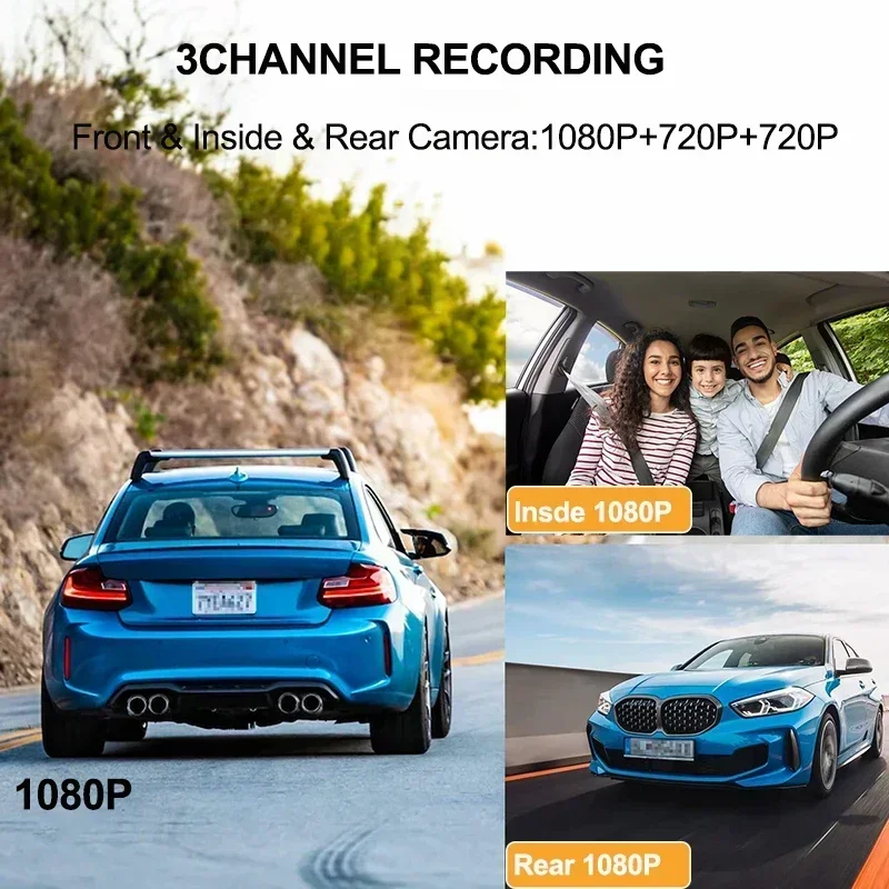 1080P Car Dvr WiFi APP 3/2Lens Dash Cam for Cars Camera for Vehicle Recorder Video Front and Rear Camera  Night Vision Dashcam — view 2