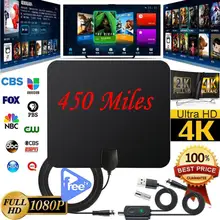 

Indoor TV Antenna+ Digital Aerial HD Freeview Amplified Thin HDTV 450 Mile Range for Home Audio Video
