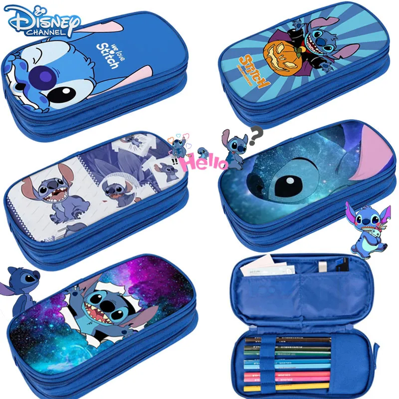 Disney Stitch Kawaii Pencil Case Lilo & Stitch Print Pen Bag Students  School Supplies Girl Boy Gift Storage Bag - AliExpress