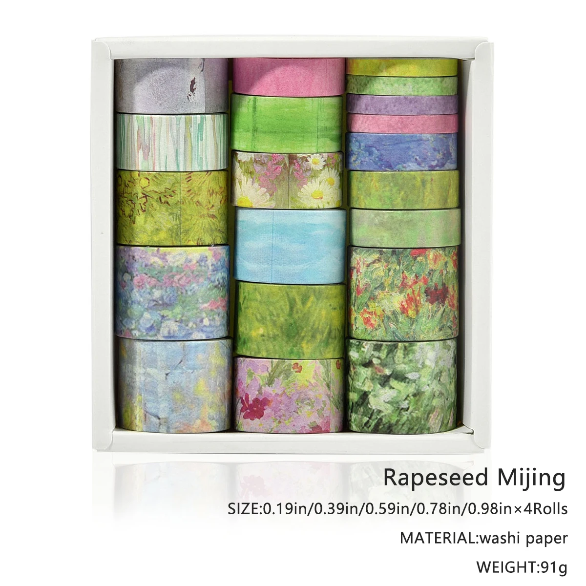 Vintage Washi Tape Set - 20-Piece Decorative Scrapbooking and Journaling Supplies