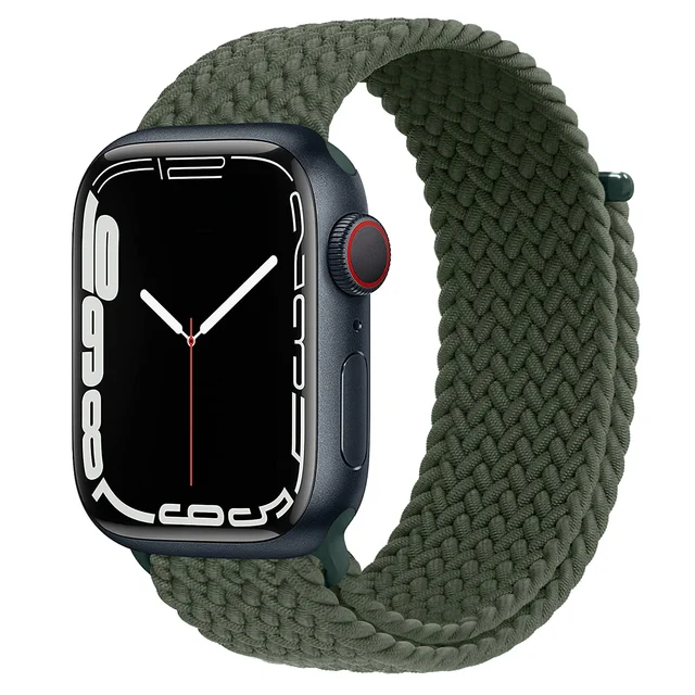 Cinturino Per Cinturino Apple Watch 44Mm 40Mm 45Mm 41Mm Ultra 2 49Mm Correa Intrecciato Solo Loop Bracciale Apple Watch Series 9 8 3 Se Bands