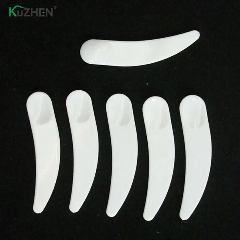 10pcs Mini Disposable Cosmetic Spatula Scoop Plastic Spoon Facial Mask