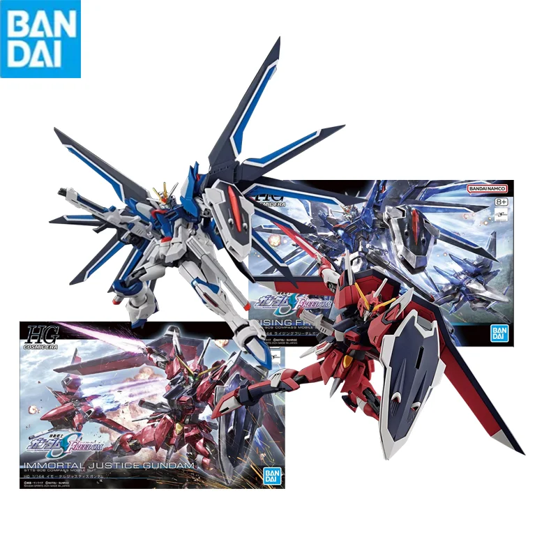 

Bandai Gunpla Hg 1/144 Immortal Justice Rising Freedom Gundam Assembly Model Collectible Robot Kits Models Kids Gift