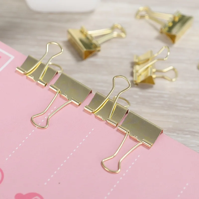 Paper Clips Gold Metal Dovetail Clip Ticket Collection Office Supplies Office Accessories Paper Clips Para Papel Binder Clips paper clips
