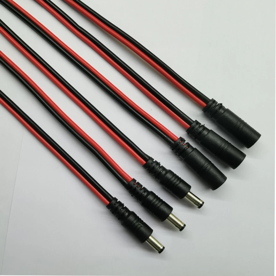 High-Quality 18 AWG Male-Female Power Cable with DC Connector - 30cm, 5A, 2-Pin Adapter Wire