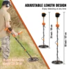 VEVOR Metal Detector 12" Coil Rechargeable Gold Detector 39-50in Adjustable W/7 Modes DSP Chip IP68 for Detecting Gold Treasure 4