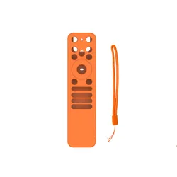 Silicone Shockproof Remote Control Protective Cover with Lanyard (Orange)