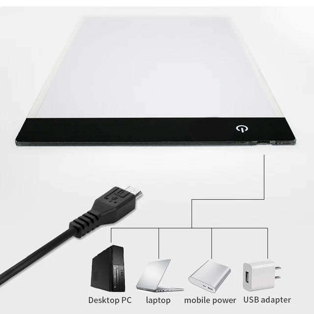 LED Photocopying Table Drawing Board Children's Light-transmitting Copying Table Brightness Adjustable Copy Board Painting Toys 5