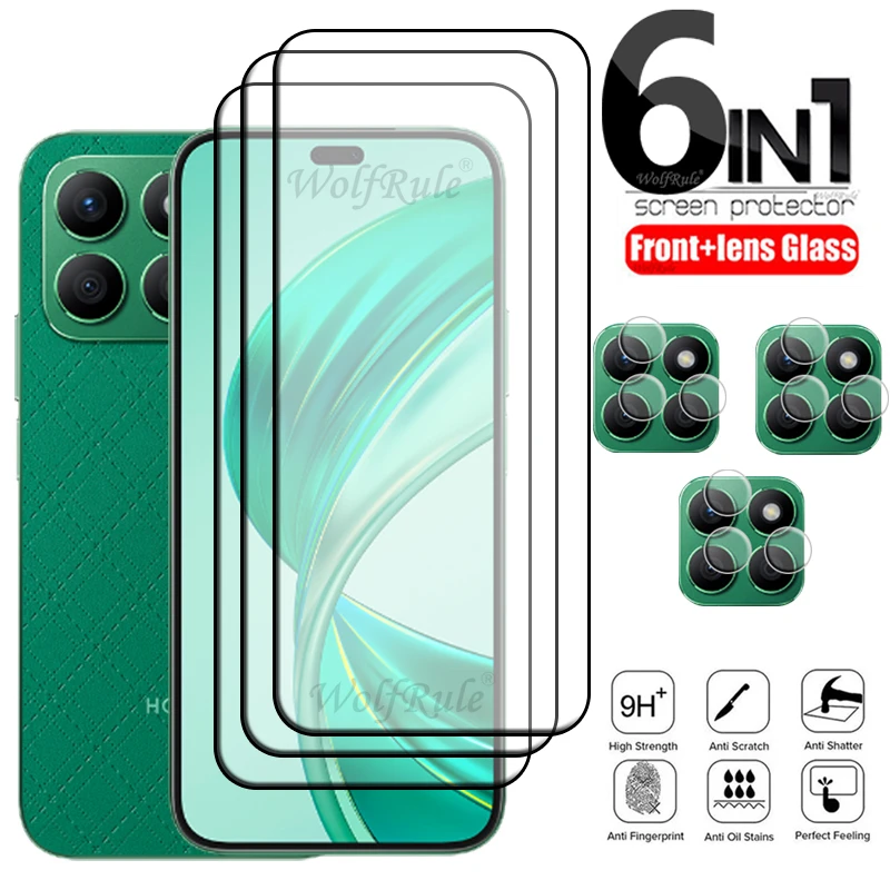 Vetro A Copertura Totale 6 In 1 Per Huawei Honor X8B Glass Honor X8B Vetro Temperato Full Glue 9H Screen Protector Honor X8B Lens Glass