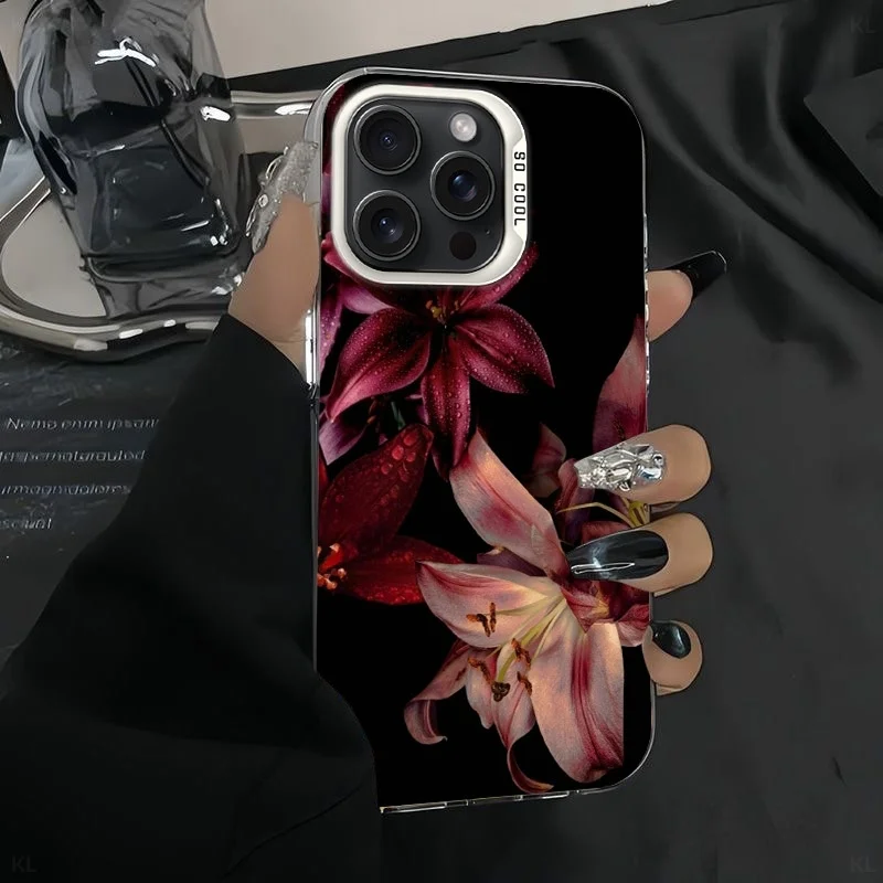 Elegant Lily Flower Design Phone Case Cover